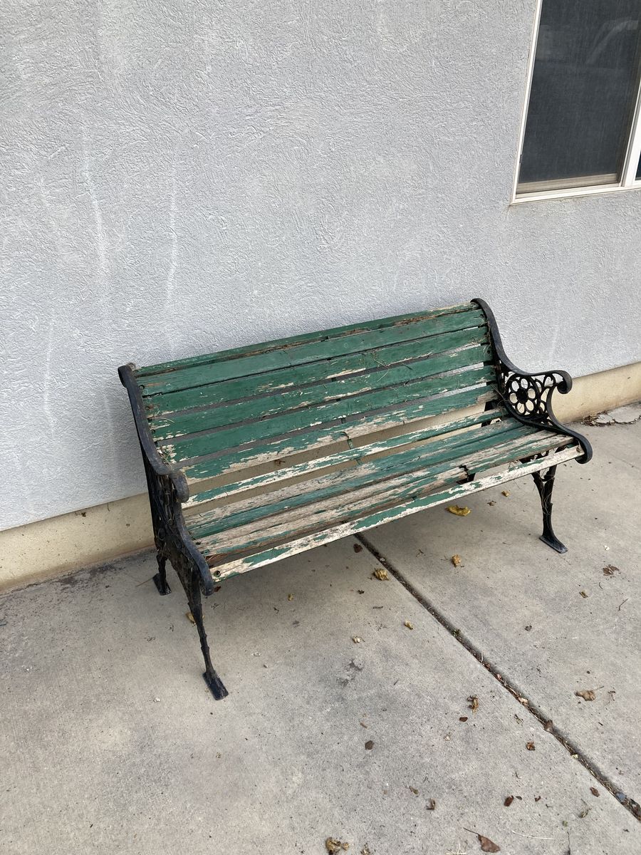 Garden bench for restoration