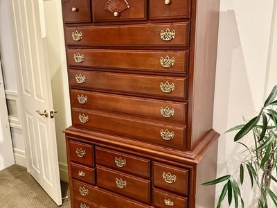 Solid Wood Highboy Dresser - Excellent Condition