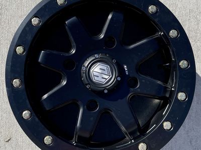 STI - 14HB928 - HD9 Beadlock Wheel, 14x7 - 4/137 Bolt Pattern - 6+1 Offset - Matte Black