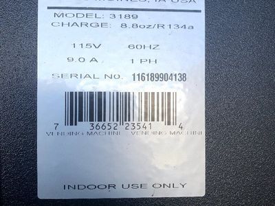Wittern Model 3189 Soda Vending Machine - Used
