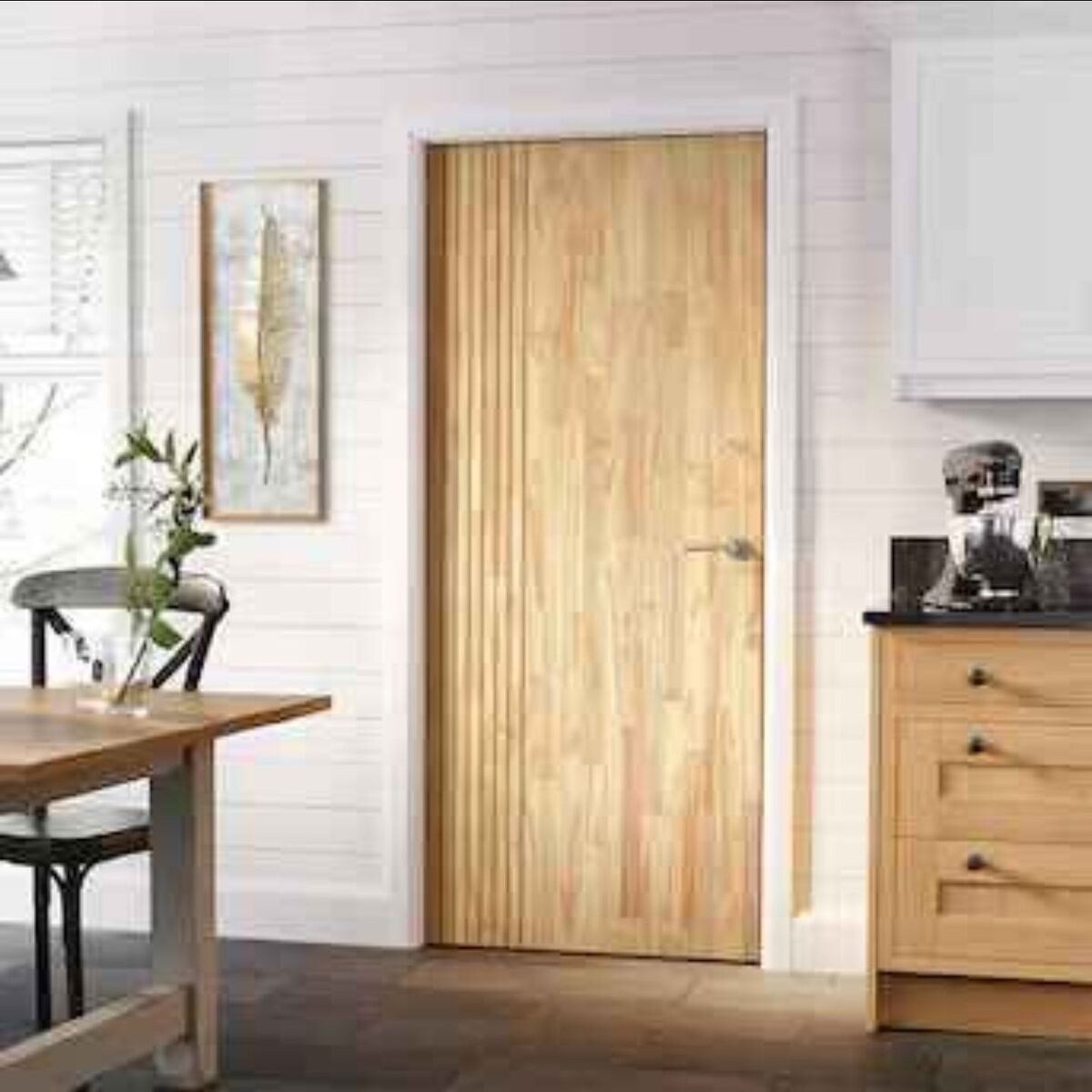 Calhome DFJ230 30x80in. Natural Wood Slab Door