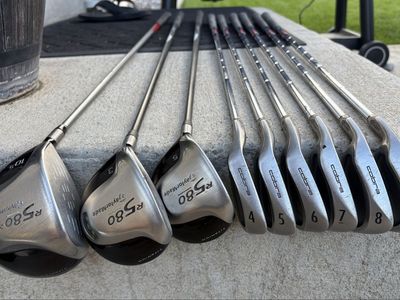 Cobra King II Oversized Iron Set with TaylorMade Driver and Fairway Woods, LH Golf Clubs