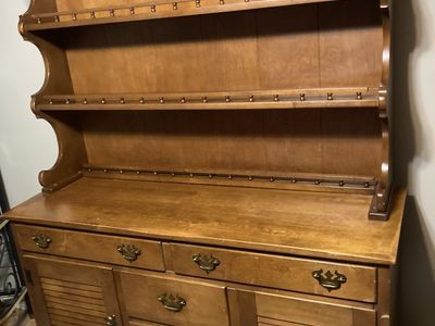 Vintage Maple China Hutch