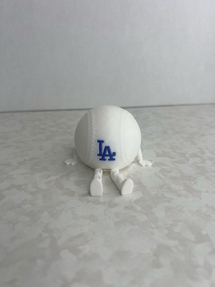 Los Angeles Dodgers 3D Printed Baseball Character shelf sitter