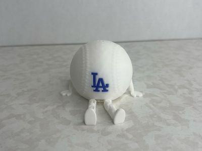 Los Angeles Dodgers 3D Printed Baseball Character shelf sitter