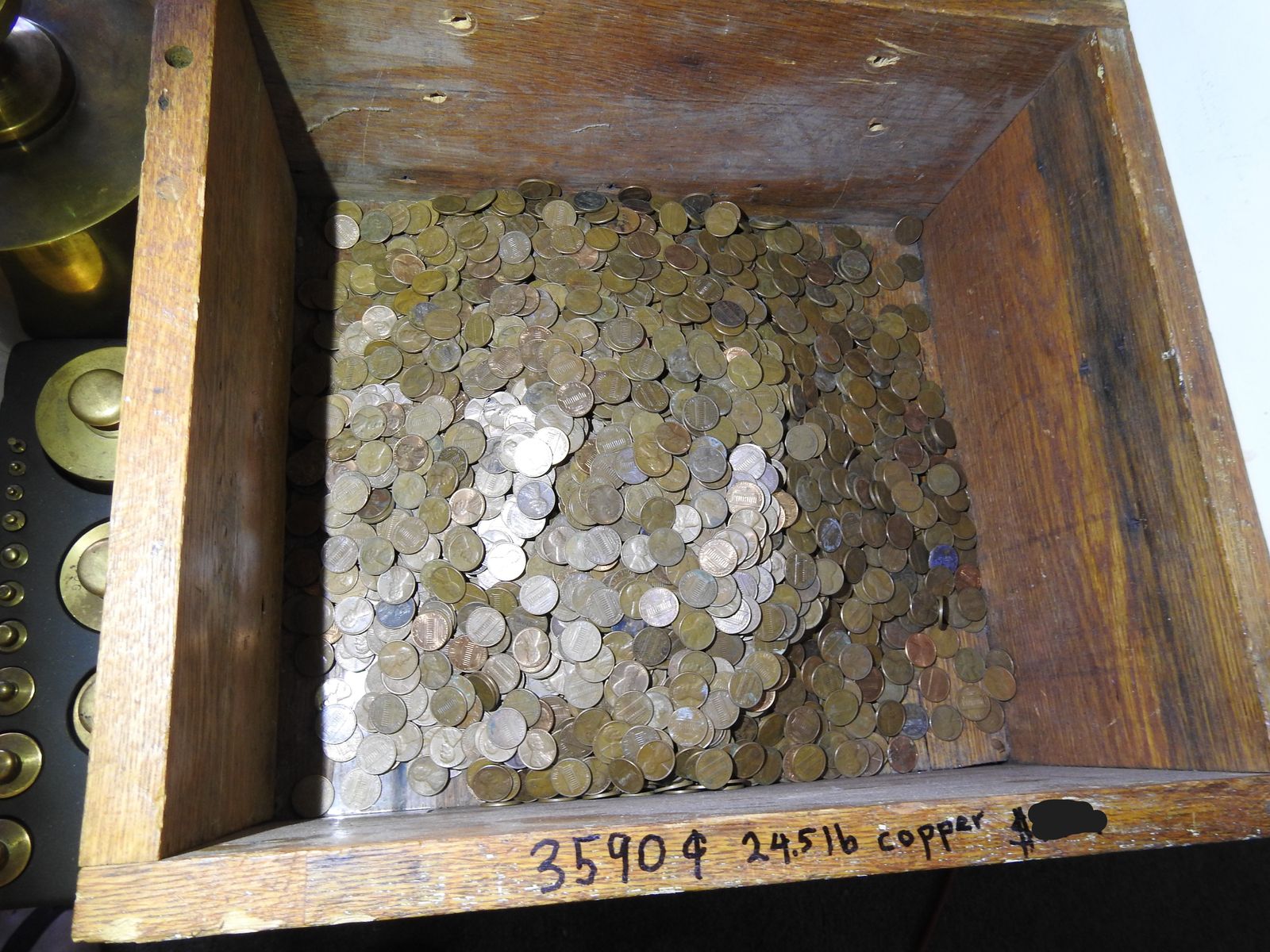 3590 copper pennys 24..5 lbs