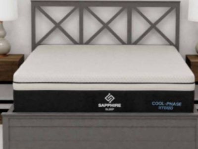 King Sapphire Sleep Cool-Phase Hybrid Mattress - New, Rolled for Easy Transport *(SLIGHT DAMAGE, of no consequence)