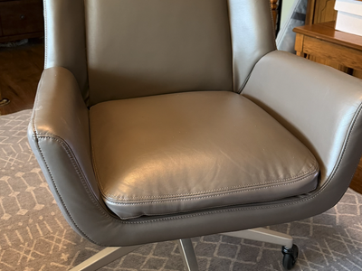 Serta® SitTrue™ Montair Faux Leather Mid-Back Manager Office Chair, Gray