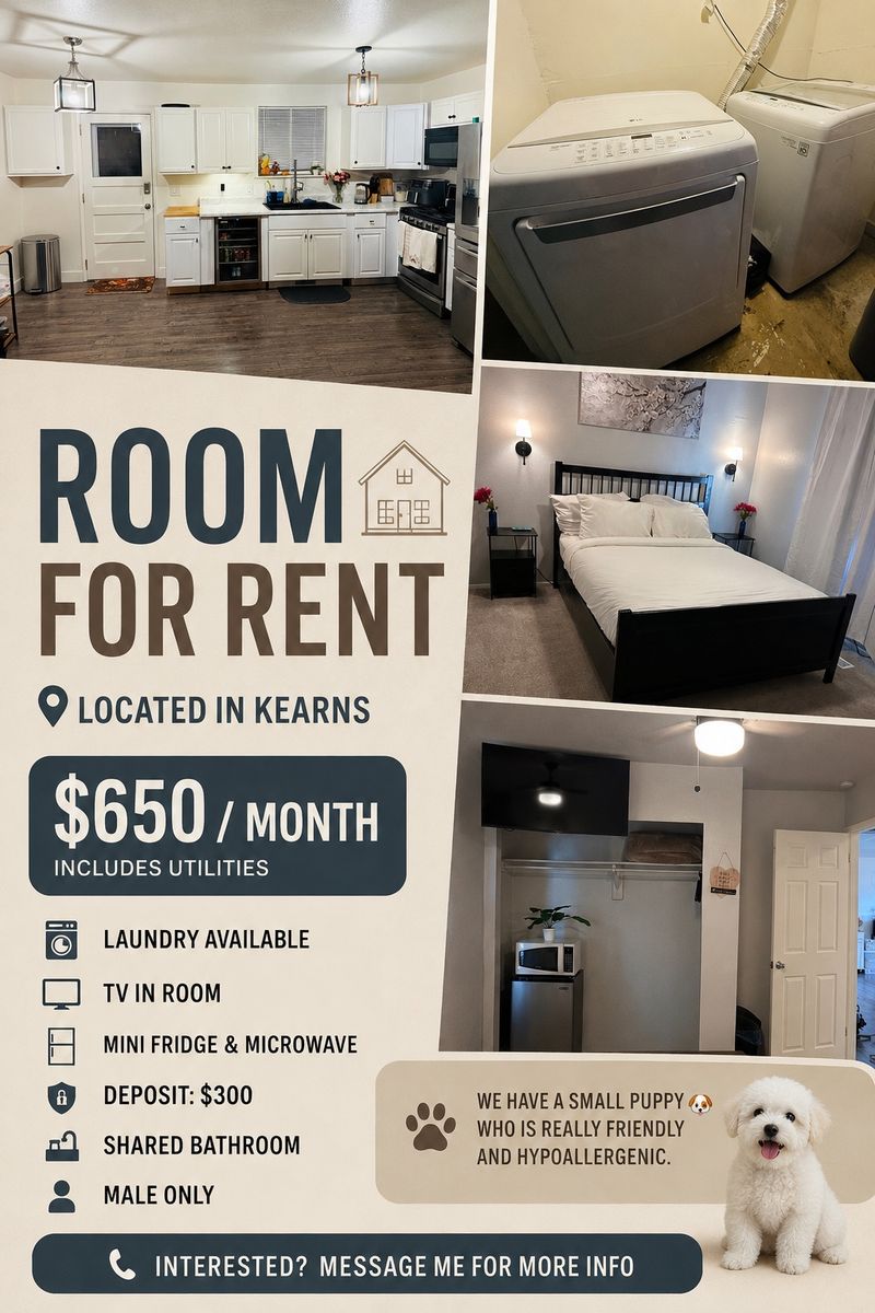 Room for rent $650