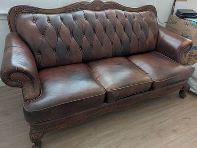 Genuine leather sofa