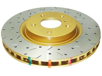 DBA 4000 Series Drilled/Slotted PAIR of Front Rotors for Subaru WRX Legacy GT Forester XT DBA 42650XS-10