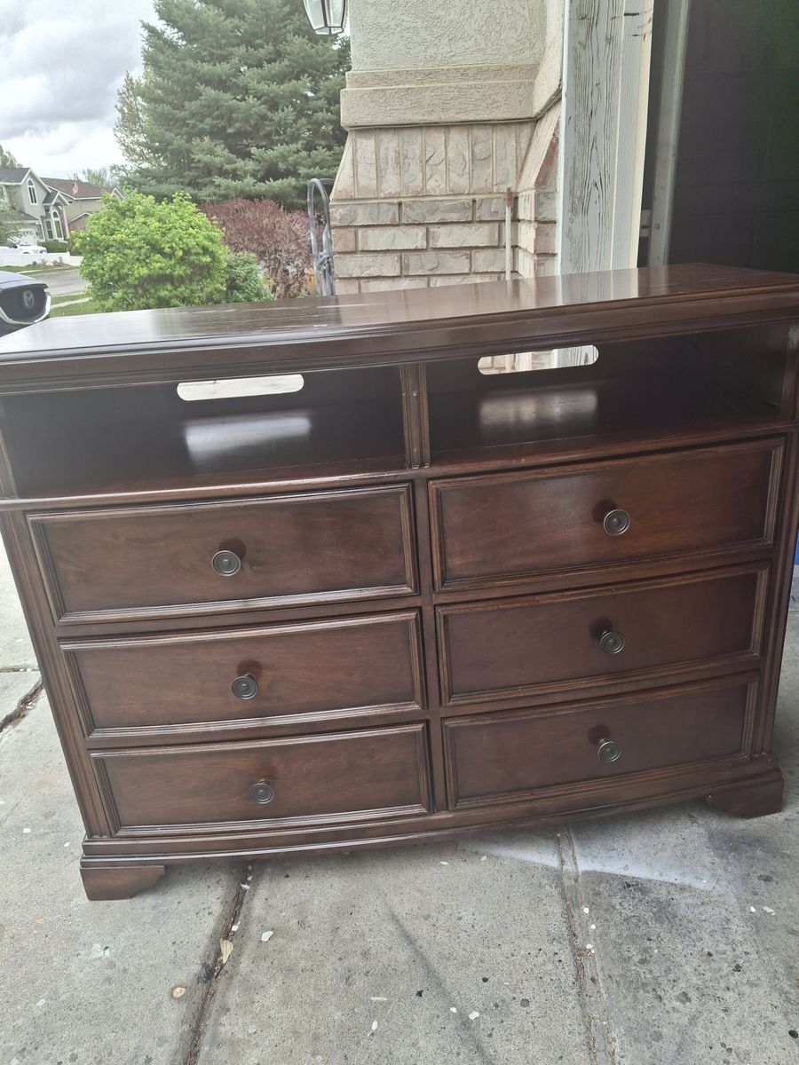 real wood t.v./dresser/changing table