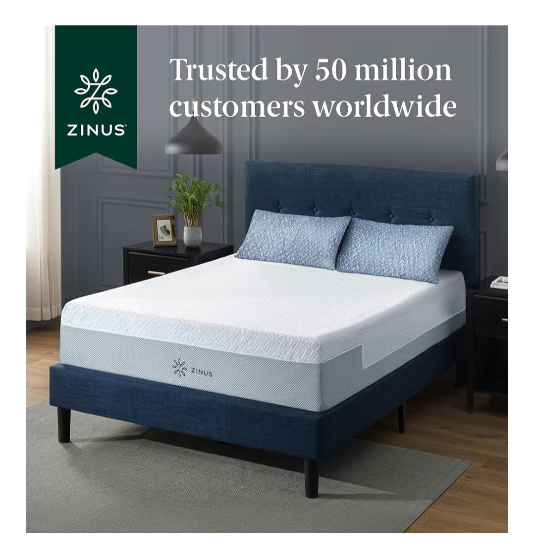 NEW ZINUS Twin12" QuadCool Memory Foam Mattress