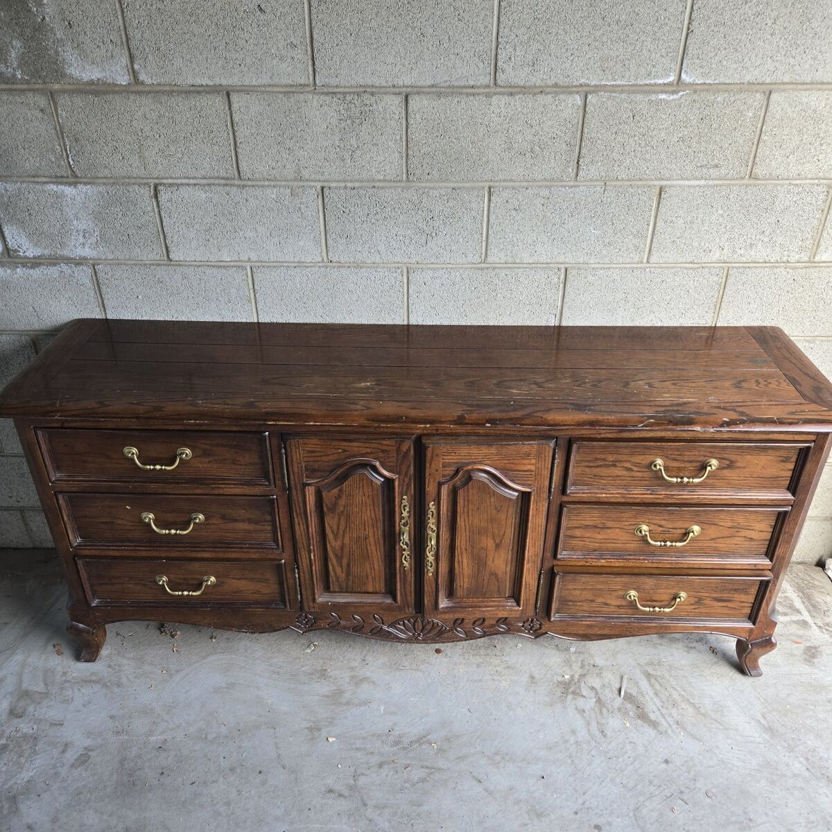 Vintage Dresser Solid Wood Perfect For Re-Finish
