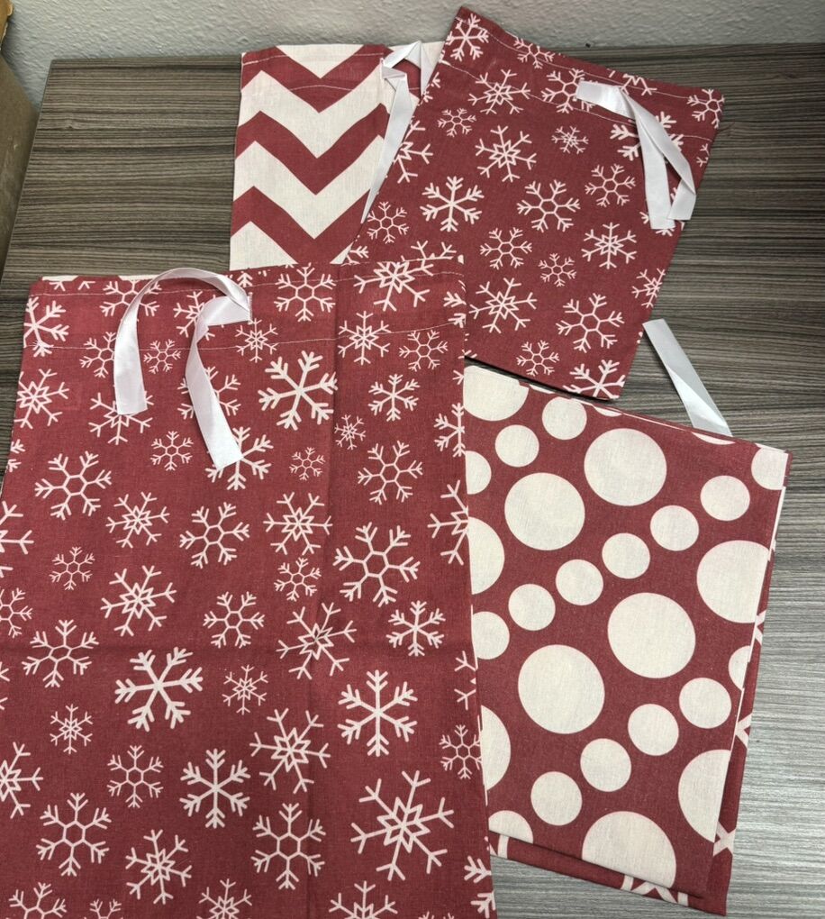 Fabric Christmas Reusable Bags