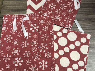 Fabric Christmas Reusable Bags