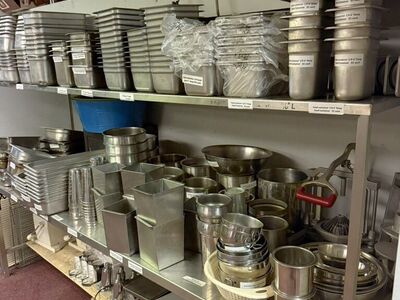 Used Stainless Stee 1/3 Pans 4'' deep For Sandwich &steam tables more than 100 in stock