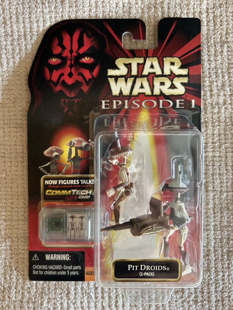 Star Wars Episode I Pit Droids (2-Pack) Electronic CommTech Chip Action Figures Hasbro