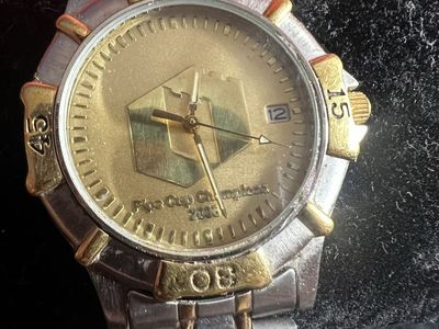 Vintage Pipe Cup Champion 2006 Two-Tone Quartz Watch - Gold Tone Dial, Date Window