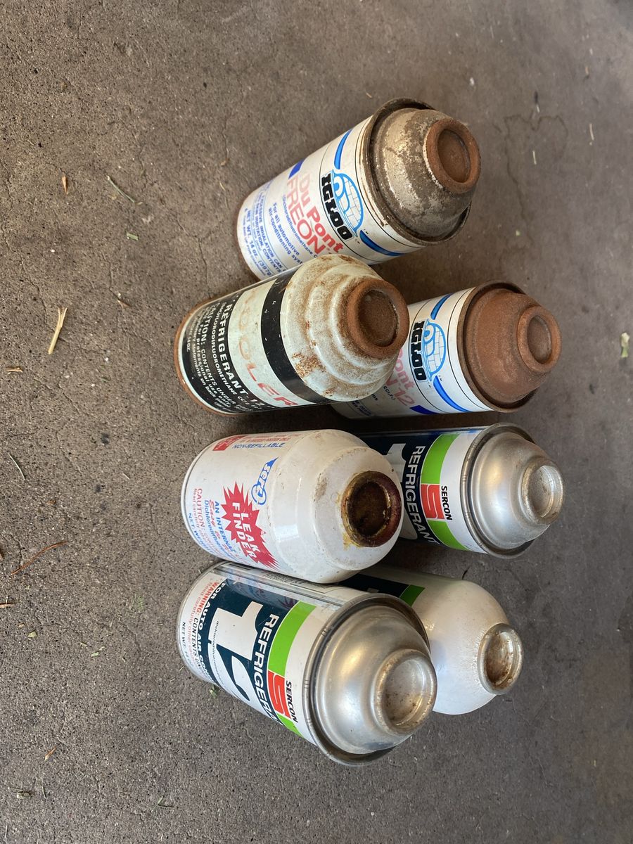 DuPont Freon-12 & Sercon R-12 Refrigerant Cans Lot