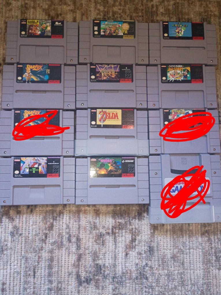 Super Nintendo game lot