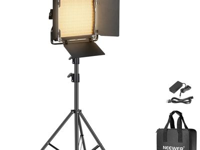 Neewer 660 LED Video 3 Point Light Kit with Stand, Bi-Color 3200-5600K Dimmable Light, Studio Photography