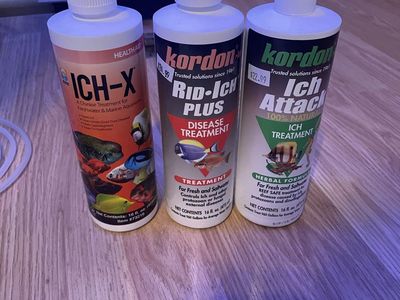 Kordon ICH-X, Rid-Ich Plus, & Ich Attack 16oz Aquarium Disease Treatment (3-Pack)