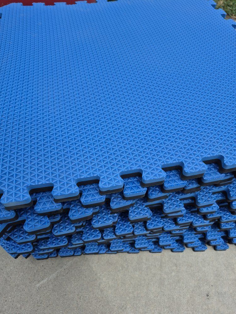 Clean Like-New! 18 thick EVA foam tiles puzzle floor mats 24"x24" multicolor interlock double-sided gym play yard exercise kids