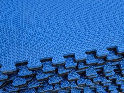 Clean Like-New! 18 thick EVA foam tiles puzzle floor mats 24"x24" multicolor interlock double-sided gym play yard exercise kids