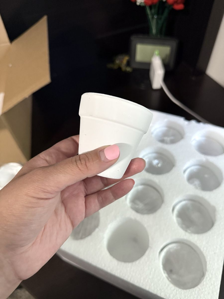 2.5 Inch White Terra Cotta Pots with Drainage Holes (Qty 60)