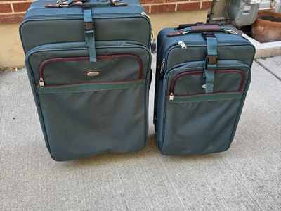 American Tourister 2-Piece Rolling Suitcase Set Softside Luggage Teal