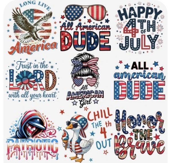 Custom 4th of July T-Shirts - Personalized Patriotic Designs for Youth & Adults (Cotton Blend)