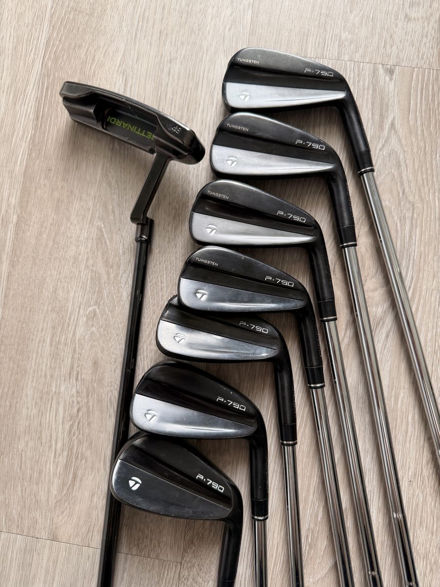 TaylorMade P-790 Iron Set (4-PW, GW) and Bettinardi Putter - Black Finish, Tungsten Weighted