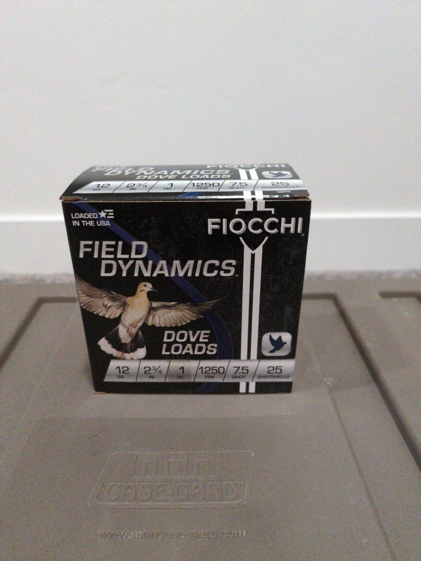 Fiocchi Field Dynamics Dove Loads 12 Gauge Shotgun Shells - 25 Count Box