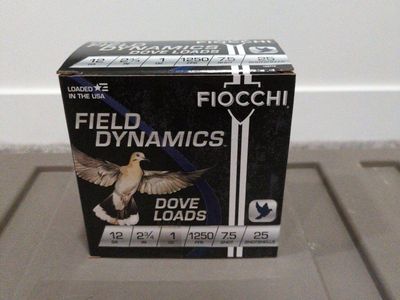 Fiocchi Field Dynamics Dove Loads 12 Gauge Shotgun Shells - 25 Count Box