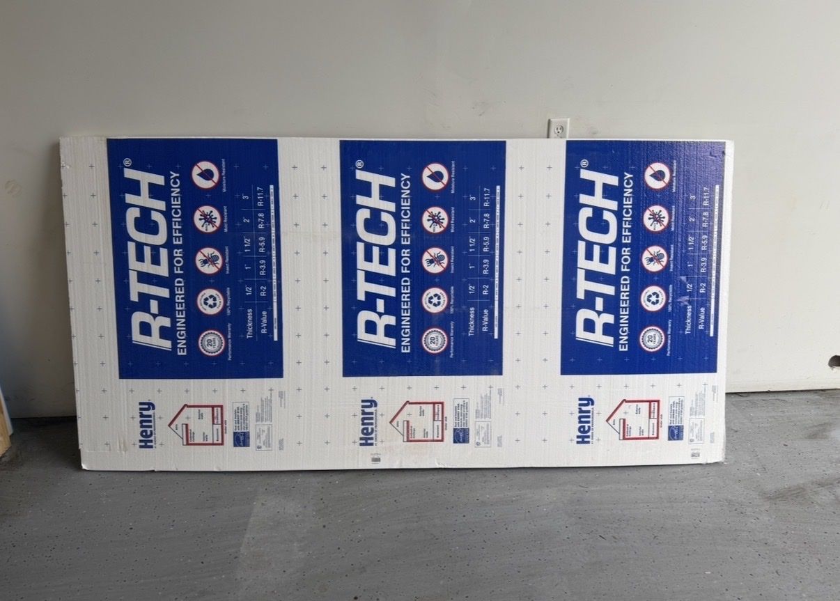 Rigid insulation 1 1/2” thick