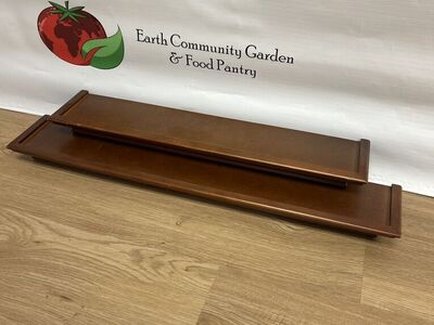 Customizable Floating Shelves Solid Wood Set Of Tw