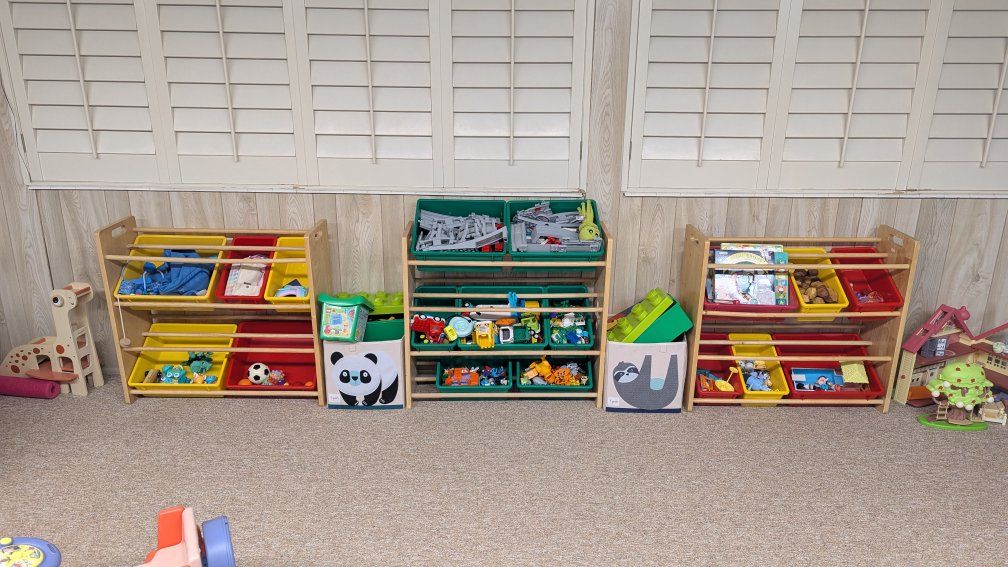 Toy Storage set of 3 w/ bins