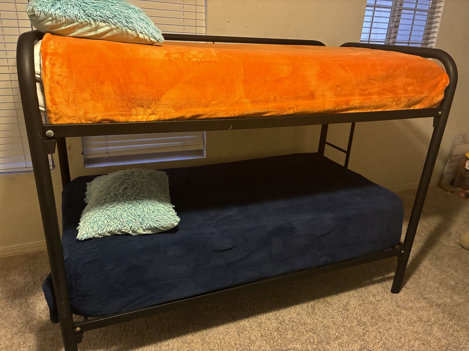 Metal Bunk Bed, Twin Over Twin