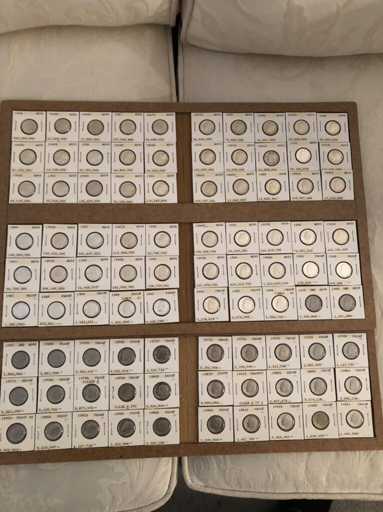 Silver Roosevelts 10 cent All BU