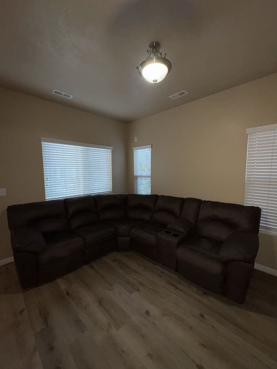 Brown Reclining Sectional Sofa with Cupholders - Used