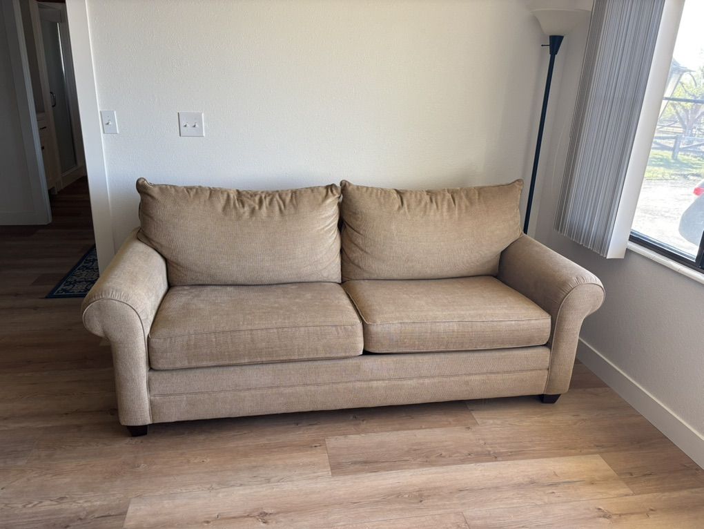 Quality Wheat Colored Sofa