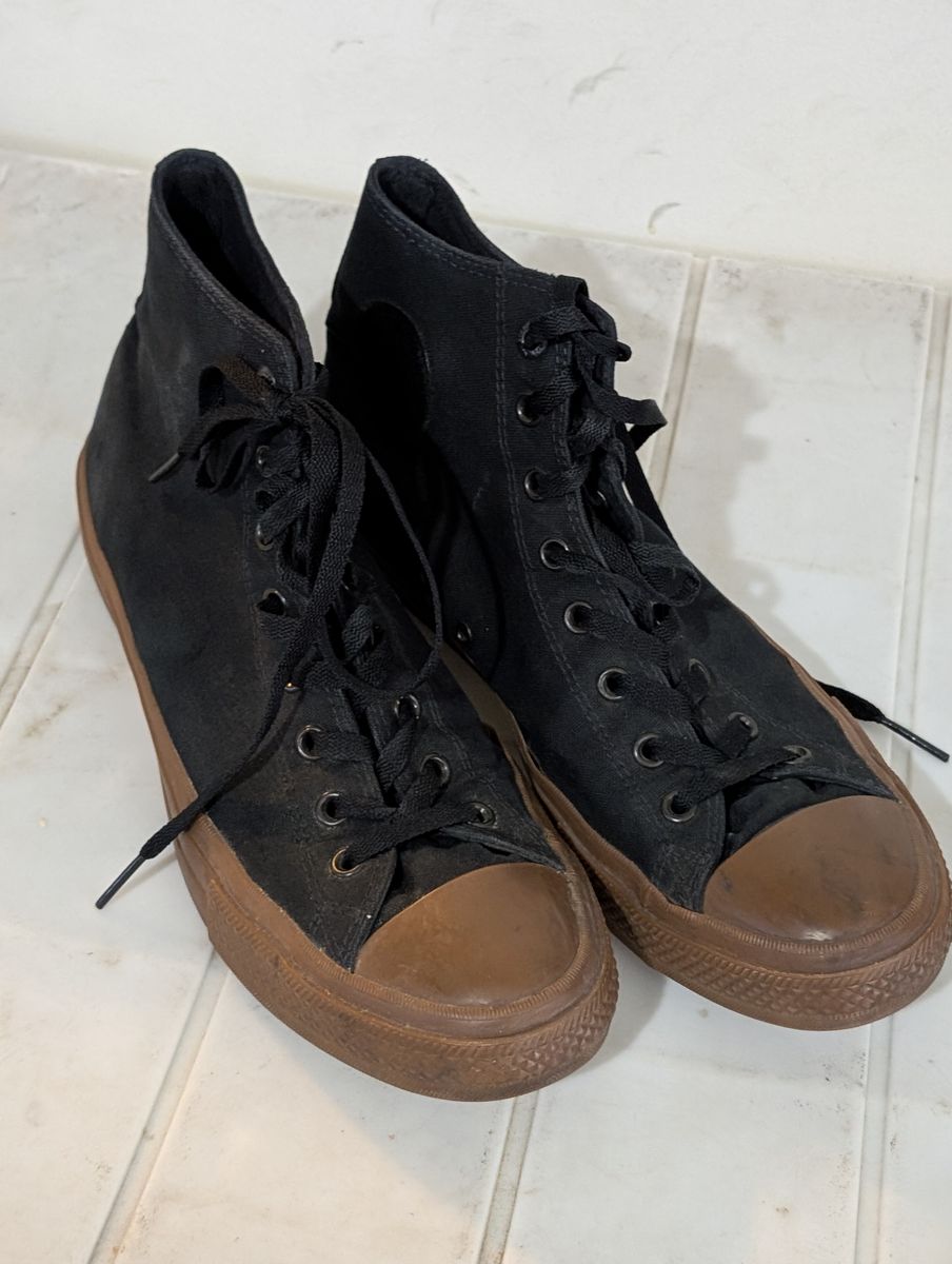 Converse All-Star sneakers, size 12, black and brown