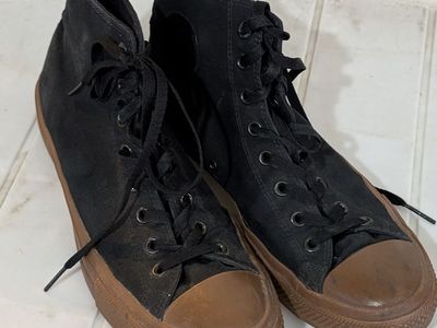 Converse All-Star sneakers, size 12, black and brown