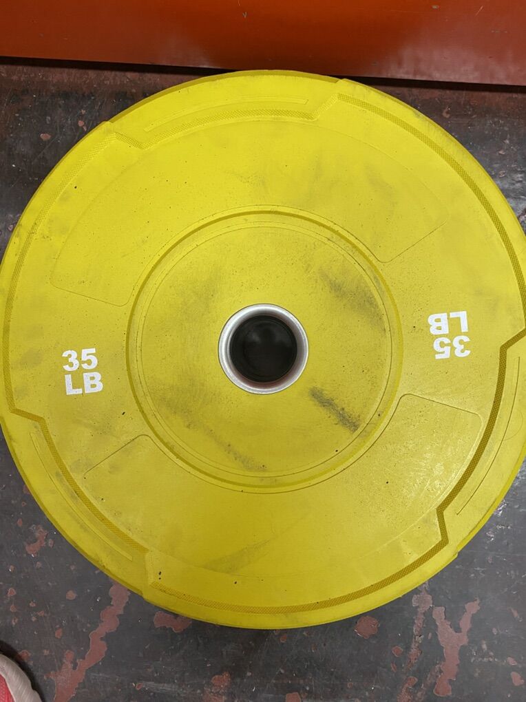 35lb PAIR OF BUMPER WEIGHTS barbell plates