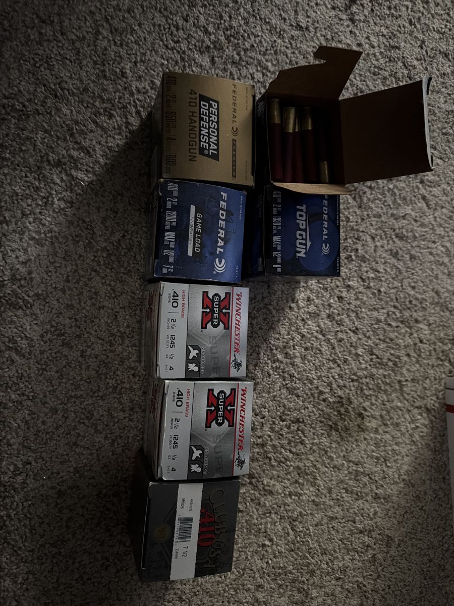 Mixed Lot: Browning 6.8 Western, Remington 30-40 Krag, Federal & Winchester .410 Game Load Ammo.