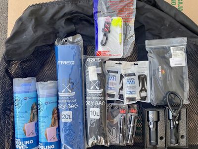 Outdoor and Scuba Gear Bundle - SubAcqua Flashlights, Dry Bags, Cooling Towels, Aquatec Flashlights & Dive Rite Accessories