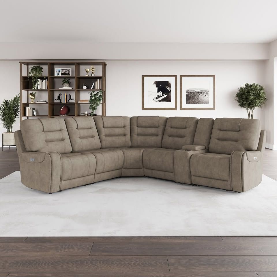 PIONEER DAY SALE – Barcalounger Carmelo Fabric Power Reclining Sectional
