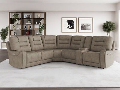 PIONEER DAY SALE – Barcalounger Carmelo Fabric Power Reclining Sectional