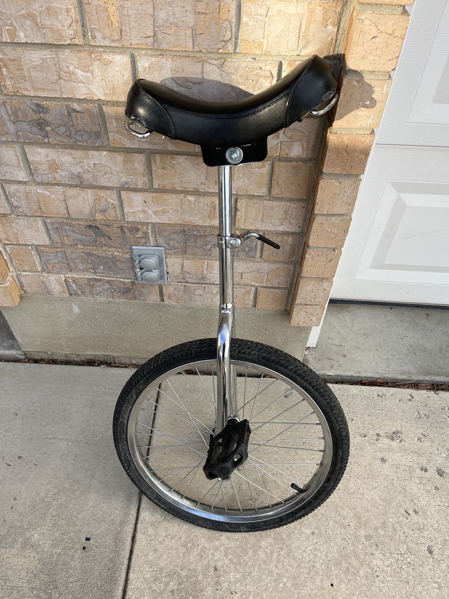 20” unicycle – adjustable seat